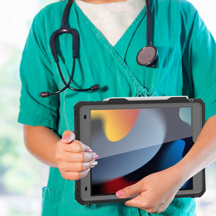 Rugged Heavy-Duty Protective Case for iPad 7/8/9 10.2 Inch, Waterproof & Shockproof Drop-Proof Cover