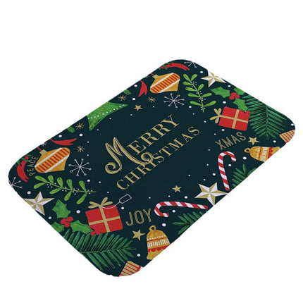 50×80CM Christmas Santa Pattern Outdoor Doormat Xmas Home Decor Rug