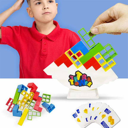 48Pcs Tower Balance Stacking Blocks Game Team Toys Gifts for Kids Adults