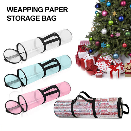 60cm/80cm Christmas Gift Wrapping Paper Bag Wrap Organizer Container Waterproof