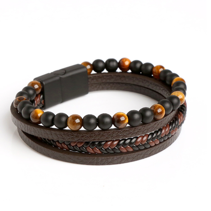 Braided Fashion Bracelets PU Leather Bracelet Bangle Wrap Wristband