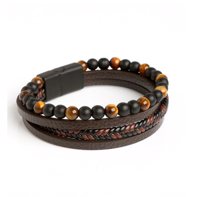 Braided Fashion Bracelets PU Leather Bracelet Bangle Wrap Wristband