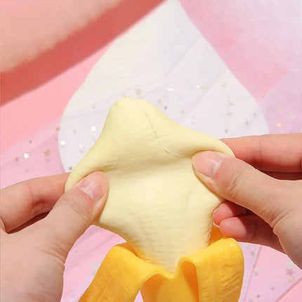 2 Pack Peeled Banana Squishy Toy Slow Rising Simulation Stress Relief Play