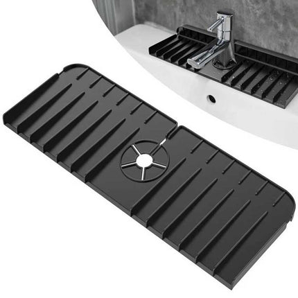 Silicone Faucet Mat for Kitchen & Bathroom: Keep Sinks Dry, Stop Splashes & Speed Up Drying