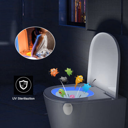 USB Rechargeable Toilet Bowl Night UV Light 16 Colors Waterproof Motion Sensor