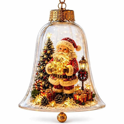 Light‑Up Acrylic Christmas Story Ornament, Mini LED Holiday Scene Decoration