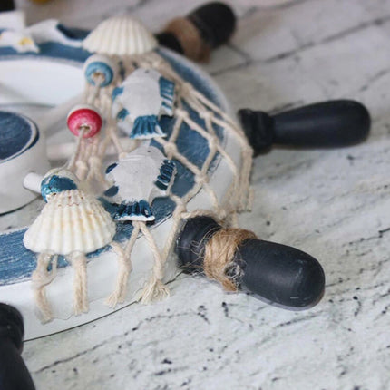 23CM Wooden Ship Wheel - Nautical Boat Steering Wheel, Beach Home Wall Decoration