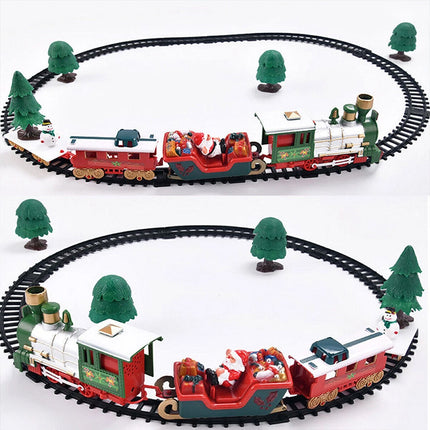 Christmas Tree Train Set - Musical Track with Lights & Santa Decor