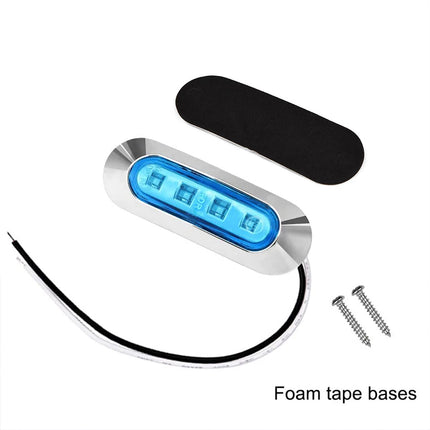 4x Marine Boat LED Courtesy Lights Cabin Deck Walkway Stair Light Blue 12V -24V