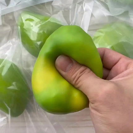 2PCS Color Changing Mango Squishy Stress Ball, Handmade Fidget ASMR Sensory Toy