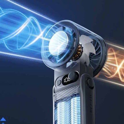 Handheld Turbo Cooling Fan USB Rechargeable 6000mAh Portable Fan Adjustable Airflow