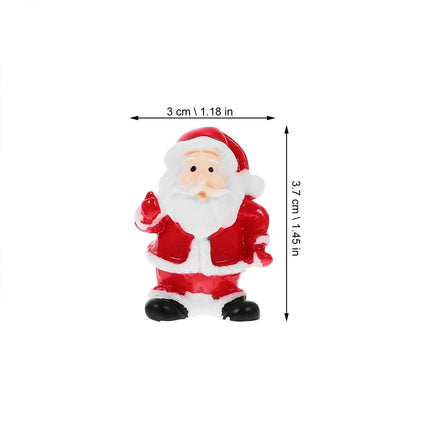 12Pcs Random Santa Claus Themed Mini Christmas Figurines - Micro Scene Ornaments for Indoor Holiday Decor