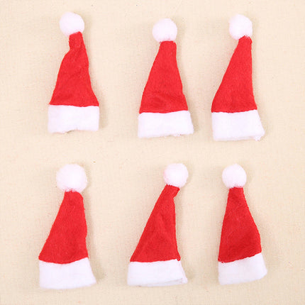 20Pcs Christmas Mini Santa Hat Lollipop Wrappers - Xmas Party Decorations
