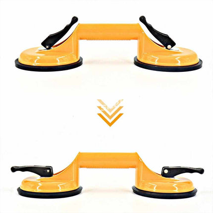 110kg Heavy Duty Aluminium Glass Suction Cup Lifter, Dual Sucker Dent Puller Tool for Glass, Tile & Panel Installation, 1 Pack
