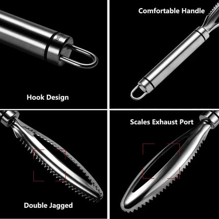 Multifunctional Kitchen Fish Scaling Tool – 304 Stainless Steel Fish Scaler