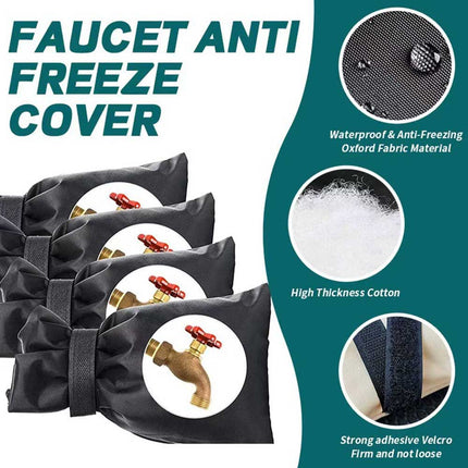 4X Outdoor Tap Frost Protector Cover, Reflection Thermal Insulation Jacket for Outside Faucets