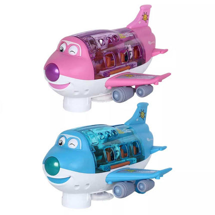 360 Rotating Electric Toy Plane Airplane with Sound Light Gift for Boys Xmas Gift