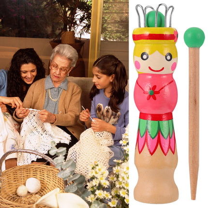Large Dolly Bobbin French Knitting Knitter Fun Educational Threading Toy for Beginners