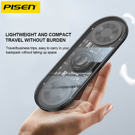 PISEN 3-in-1 Transparent Wireless Charging Station for iPhone AirPods Watch