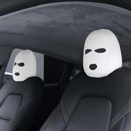 1/2pcs Car Front Seat Head Rest Covers - Funny Style Protective Auto Headrest Covers