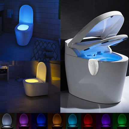 USB Rechargeable Toilet Bowl Night UV Light 16 Colors Waterproof Motion Sensor