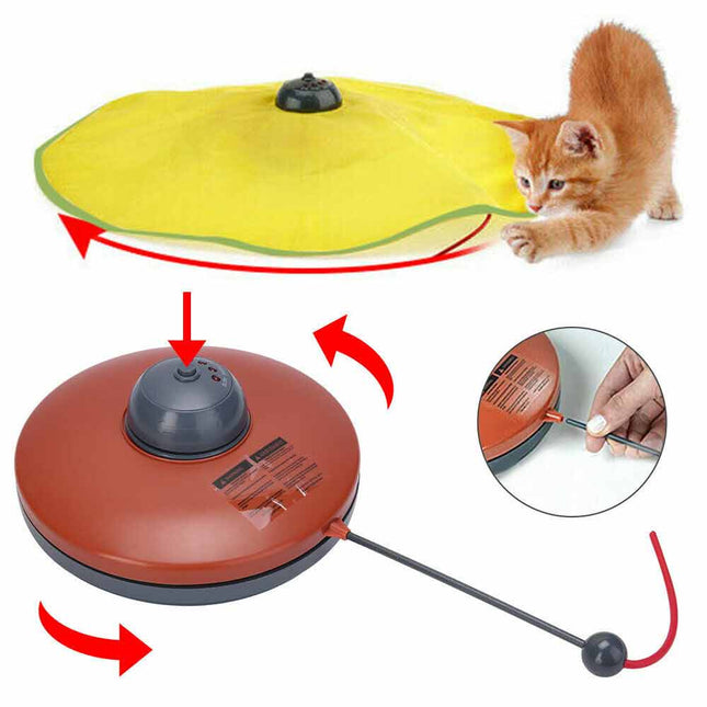 Electronic Interactive Cat Toys Puzzle Cats Meow Rotating Undercover Mouse Toy