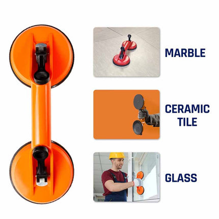 50kg Dual Suction Cup Glass Tile Lifter, Multi Purpose Sucker Puller Tool