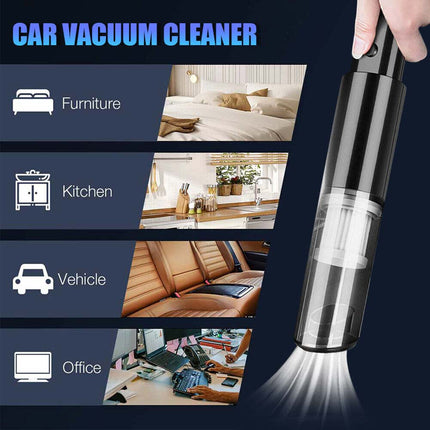 Handheld Cordless Car Vacuum Cleaner Portable USB Rechargeable Wet Dry Cleaning