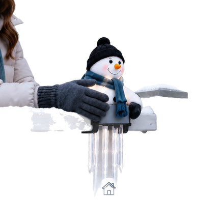 Solar Santa Fence Lights, 5 LED Icicle, IP65 Waterproof Outdoor Christmas Xmas Decor