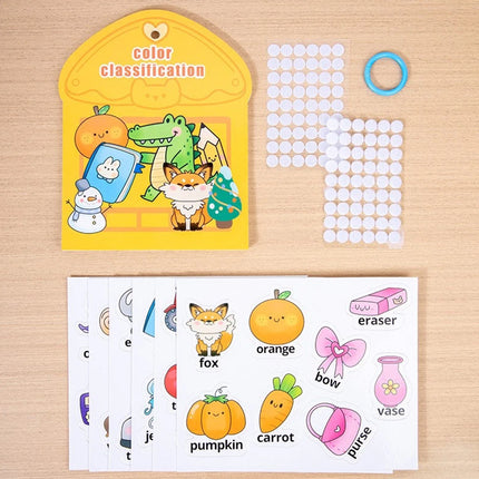 Montessori Education Color Classification Matching Book for Early Childhood Education Learning Tools