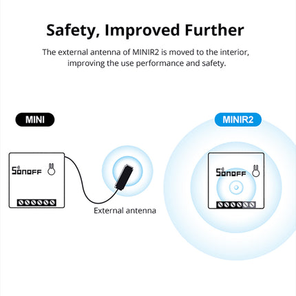 Sonoff Mini R2 Wifi Smart Switch 2 Way Modules eWeLink APP DIY Work with Alexa