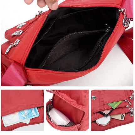 Lady Multi Pocket Messenger Handbag Cross Body Bags Holiday Shoulder Bag