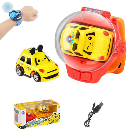 Car Model Toy Watch Remote Control Boys Mini Car Cartoon Car Analog Watch Gift