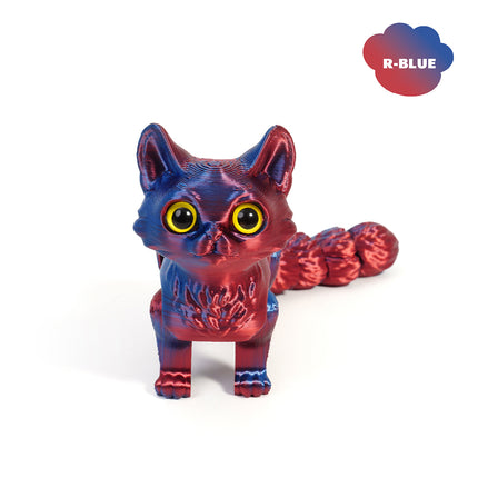 16CM Articulated Joints 3D Printed Cat Toys PLA Fidget Toy New Cat Figurine Gift