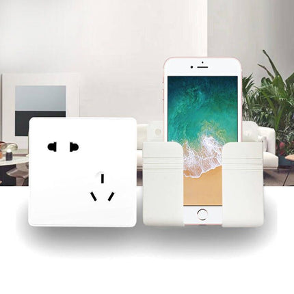 4Pcs Wall Mounted Remote Control Storage Rack Mobile Phone Holder Home Decor