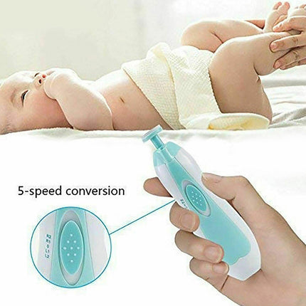 6IN1 Electric Baby Nail Trimmer Infant Newborn Safe Grinder Clipper Tools Set