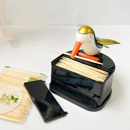 Toothpick Holder Dispenser Cute Bird Intelligent Automatic Toothpick Box Home