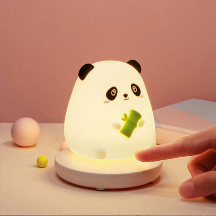 Cute Animal LED Night Light Silicone Bedside Table Lamp Kids Gift Rechargeable