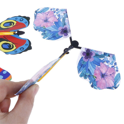 30Pcs Mixed Nature Design Wind-Up Butterflies - Magic Flying Prank Toy, Ideal Insert for Greeting Cards & Surprise Gifts