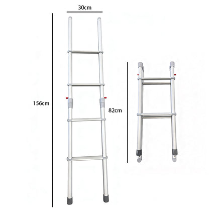4-Step Foldable Aluminium Ladder – Lightweight & Non-Slip for Caravan RV Bunk