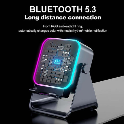 5-in-1 Wireless Induction Bluetooth Audio Speaker with Integrated Phone Stand