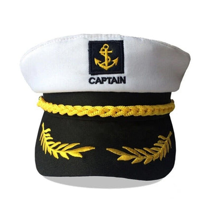 Navy Captain Hat Skipper Yacht Hat Sailor Costume Cosplay Fancy Dress