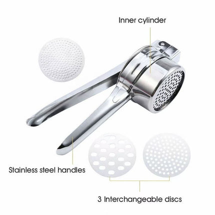 Manual Stainless Steel Juicer Vegetable Press for Potato, Lemon, Garlic Color Box Packaging
