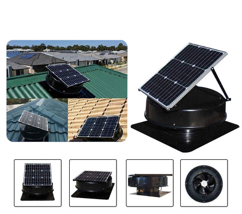 SolarKing Solar Roof Fan/Solar Roof Ventilation Fan 35 Watts 15V (320MM SRVF V2)