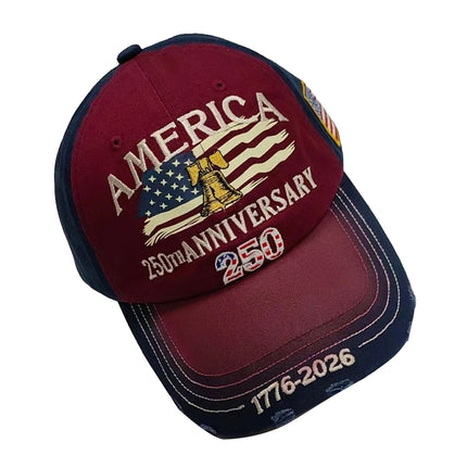 1776-2026 American 250th Anniversary Embroidered Baseball Cap - Gift for Dad