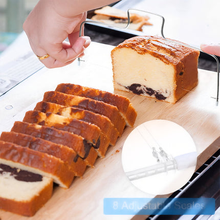 Adjustable 304 Stainless Steel Slicer for Bread, Toast & Cakes
