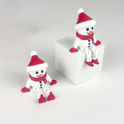 2PCS Printed Christmas Snowman Decoration – Flexible Festive Tabletop Decor, Ideal Xmas Gift for Festive Home Styling