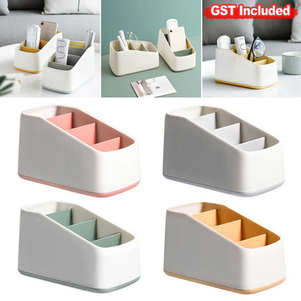 TV Remote Control Holder Table Storage Box 3 Grid Desktop Tidy Organizer Case