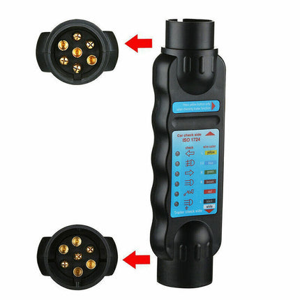 7 Pin Towing Trailer Tow Bar Caravan Light Wiring Circuit Tester Plug Socket