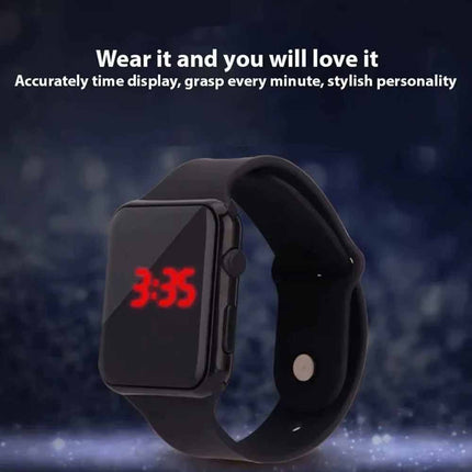 LED Digital Sports Watch for Men Women Boys Girls Kids Unisex Black Wrist Watch
